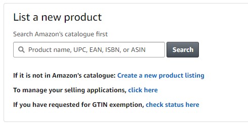 List a Product in Amazon Seller Central Account