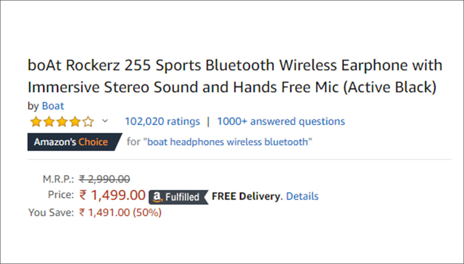 Amazon Product Price Example - Manufactrer's Suggested Retail Price