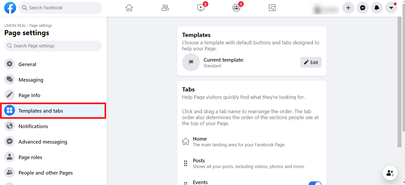 Templates & Tabs in Facebook Page